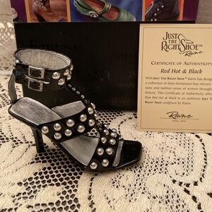Women's Black Studded Heels “One Right Shoe”